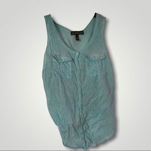 Derek Heart Aqua Blue Shirt